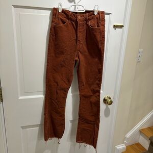 Mother corduroy burnt orange pants